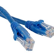 Патч-корд RJ45 - RJ45, 4 пары, UTP, категория 5е, 0.5 м, синий, TopLAN фотография