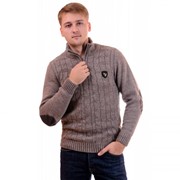 Мужской шерстяной теплый свитер с налокотниками, 60 фото