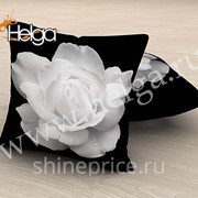 Белая роза арт.ТФП4018 (45х45-1шт) фотоподушка (подушка Габардин ТФП) фото