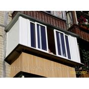 РАЗДВИЖНЫЕ металлопластиковые балконы фото