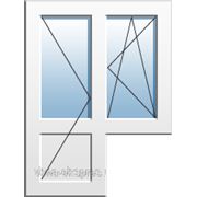 Выход на балкон. Окно поворотно-откидное, дверь поворотная Rehau Euro 60 Vorne, однокамерный стеклопакет. фото