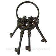 Вешалка крючок для одежды настенная Ключи H = 21 см чугун Iron Garden