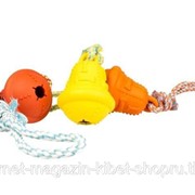 Игрушка для собак резиновая Колокол на веревке, цвет (разные виды - не набор) (1шт.) DUVO+ фото