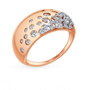 Золотое кольцо с фианитами SOKOLOV 017411* фото