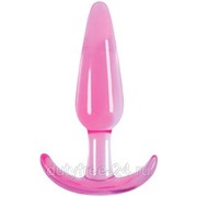 Гладкая розовая анальная пробка Jelly Rancher T-Plug Smooth - 10,9 см. фото