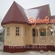 Дачный домик брусовой 6,0 х 4,0 м + эркер 2,0 х 3,0 м фото