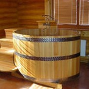 Купель для бани деревянная круглая диаметр 2.0 метр фотография