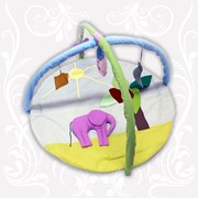Коврик игровой "Слон" с дугами и подвесными игрушками