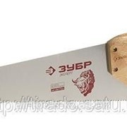 Ножовка Зубр Эксперт для тонкого пиления, прямой мелкий закаленный зуб, деревянная Код: 15160-35 фотография