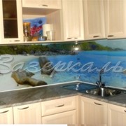 Кухонный фартук из стекла (Скинали) с пейзажем побережья фото