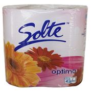 Бумага туалетная двухслойная с тиснением и перформацией Solte optima фото