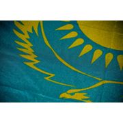 Государственный Флаг Республики Казахстан флажная сетка сублимация 1 х 2 м. фото