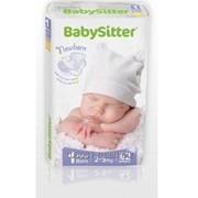 Подгузники BabySitter New Born 2-5 кг., 42 шт.