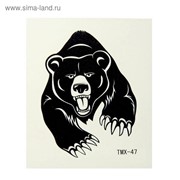 Татуировка на тело “Чёрный медведь“ фото