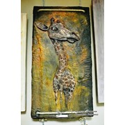 Барельефная картина - Giraffe. Жираф фото