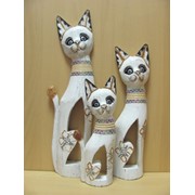 Набор 3х кошек 50,40,30см -3D-мраморный дизайн, арт. 971861/11 фото