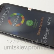 Дисплей Samsung I9300 модуль с сенсором c рамкой черный Оригинал фото