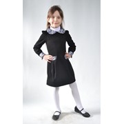Школьное платье Анастасия/ткань черная/длиный рукав фотография
