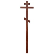 Крест деревянный, православный, лакированный, цвет темный орех
