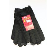 Жіночі рукавички дубльонка чорні Віктор фото