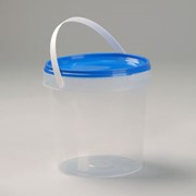 Ведро пластмассовое прозрачное 1 литр фотография