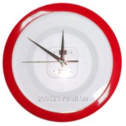 Часы пластиковые д. 29 см красные фотография