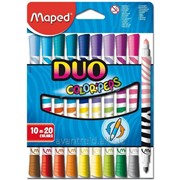 Двусторонние Фломастеры ColorPeps Duo 20 цветов