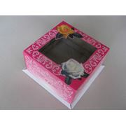 Коробка полноцветная печать для тортов с окном 20-20-10см фотография