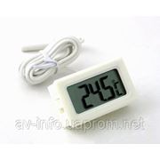 Термометр цифровой, маленький, белый. фото