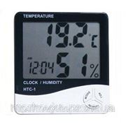 Цифровой термометр часы гигрометр LCD 3 в 1, комнатный термометр фото