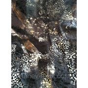 Ткань Трикотаж флок рисунок леопард фото