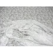 Трикотаж вискозный облегченный Цветочек (белый) (арт. а05113) фото