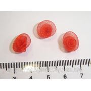 Розочки из органзы красные (10) фото