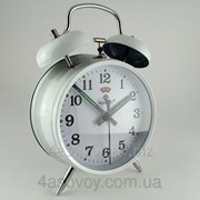 Механические часы PERFECT с будильником белые (классика жанра) 0527