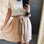 Женская летняя юбка из легкого штапеля с поясом , в 4 расцветках фотография