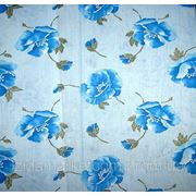 Ткань постельная Голубые маки на голубом