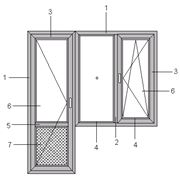 Балконный блок (окно + дверь)