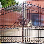 Ворота с калиткой кованые вк 33 фото