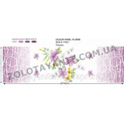 Ткань с фиолетовой лилией для изготовления постельного белья фото