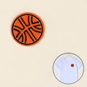 Термоаппликация «Баскетбольный мяч», d = 5,2 см, цвет оранжевый фото