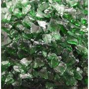 Стеклянная крошка зеленый хром COE 82 средний 1000 гр фото