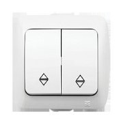 Выключатель ALSU 2-й накладной проходной белый 504-0200-211 фото