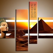 Нефертити (модульная интерьерная объемная картина маслом на холсте на заказ)