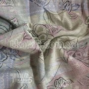Ткань Лен органза ( цветы ) 793