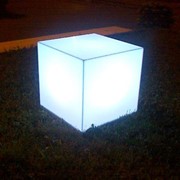 Аренда светящихся кубов, прокат светящейся мебели фото