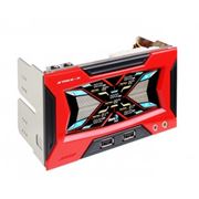 Контроллер скорости вентиляторов Aerocool Strike-X Black/Red (Сенсорный LCDдисплей/5*Fan/2*USB/микрофон/наушники/5 датчиков темперауры)