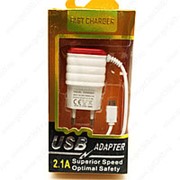Сетевое Зарядное Устройство Fast Charger Micro USB+2 USB White фото