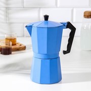 Кофеварка гейзерная «Гармония», на 9 чашек, цвет тёмно-голубой фото