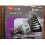 Энергосберегающая LED лампа SENCYS с алюм. радиатором 3x1W(Е14-4000К) фотография