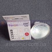 Галогенная FERON со стеклом - MR 16 12V 20W / фото